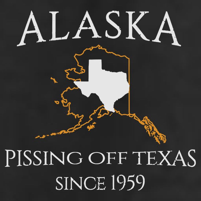 Alaska Pissing Off Texas Since 1959 Size State Golf Towel