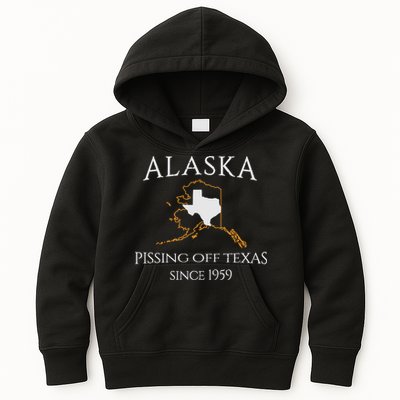 Alaska Pissing Off Texas Since 1959 Size State Kids Hoodie