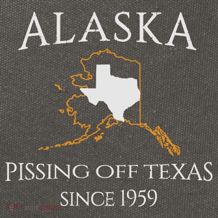 Alaska Pissing Off Texas Since 1959 Size State Cotton Canvas Backpack