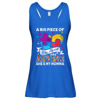 A Piece Of My Heart Has Autism My Momma Gift Ladies Essential Flowy Tank