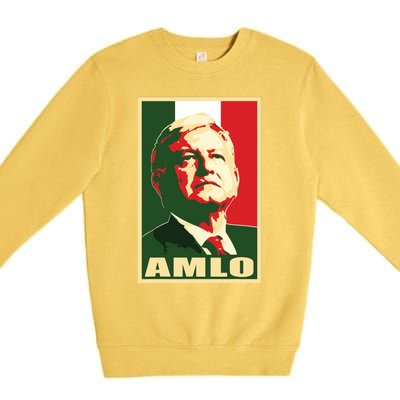 Amlo President Of Mexico Premium Crewneck Sweatshirt