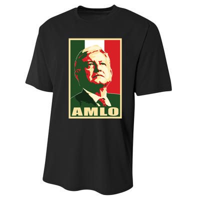 Amlo President Of Mexico Performance Sprint T-Shirt