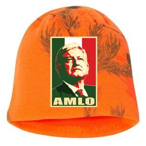 Amlo President Of Mexico Kati - Camo Knit Beanie