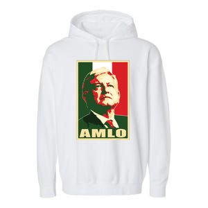 Amlo President Of Mexico Garment-Dyed Fleece Hoodie