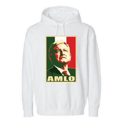 Amlo President Of Mexico Garment-Dyed Fleece Hoodie