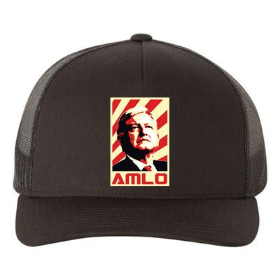 Amlo President Of Mexico Retro Propaganda Yupoong Adult 5-Panel Trucker Hat