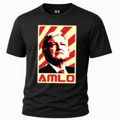 Amlo President Of Mexico Retro Propaganda Performance Shirt