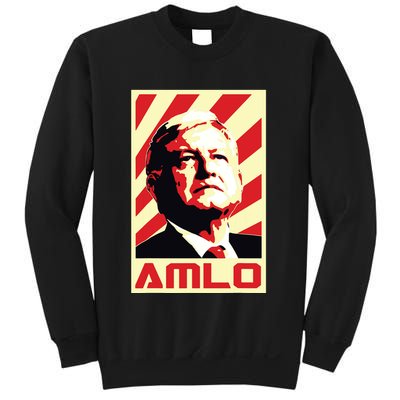 Amlo President Of Mexico Retro Propaganda Sweatshirt