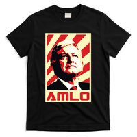 Amlo President Of Mexico Retro Propaganda T-Shirt