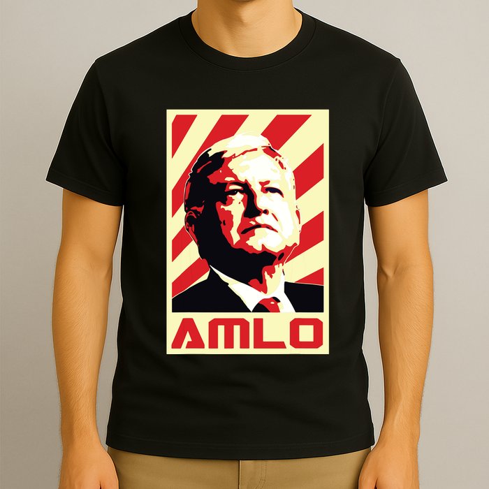 Amlo President Of Mexico Retro Propaganda T-Shirt