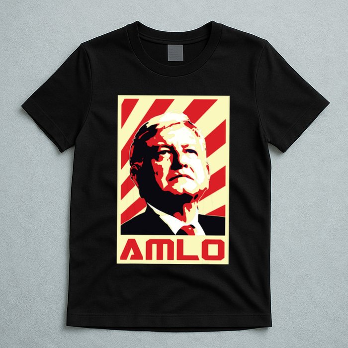 Amlo President Of Mexico Retro Propaganda T-Shirt