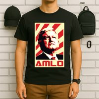 Amlo President Of Mexico Retro Propaganda T-Shirt