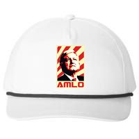 Amlo President Of Mexico Retro Propaganda Snapback Five-Panel Rope Hat