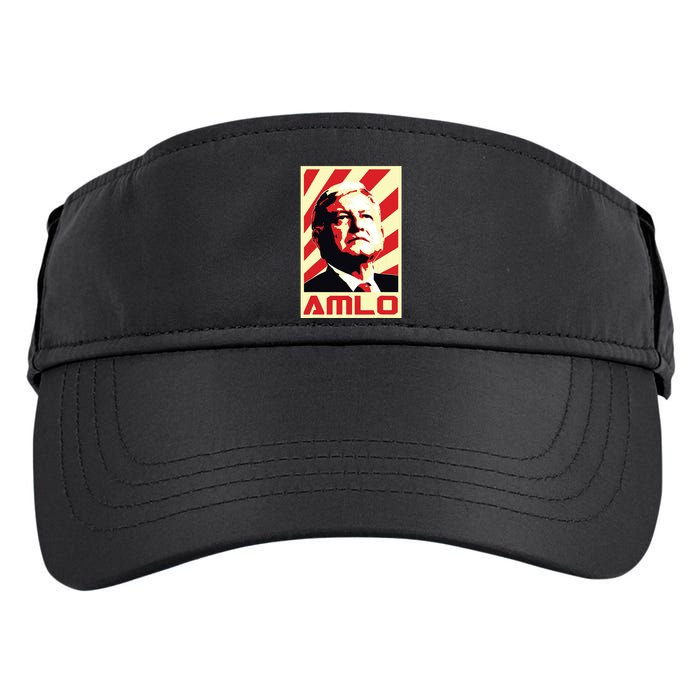 Amlo President Of Mexico Retro Propaganda Adult Drive Performance Visor
