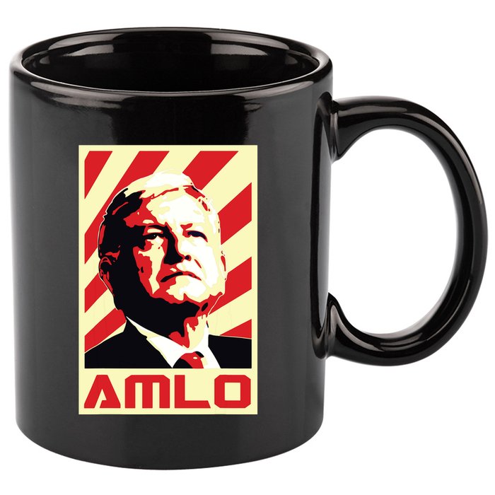 Amlo President Of Mexico Retro Propaganda 11oz C Handle Ceramic Mug