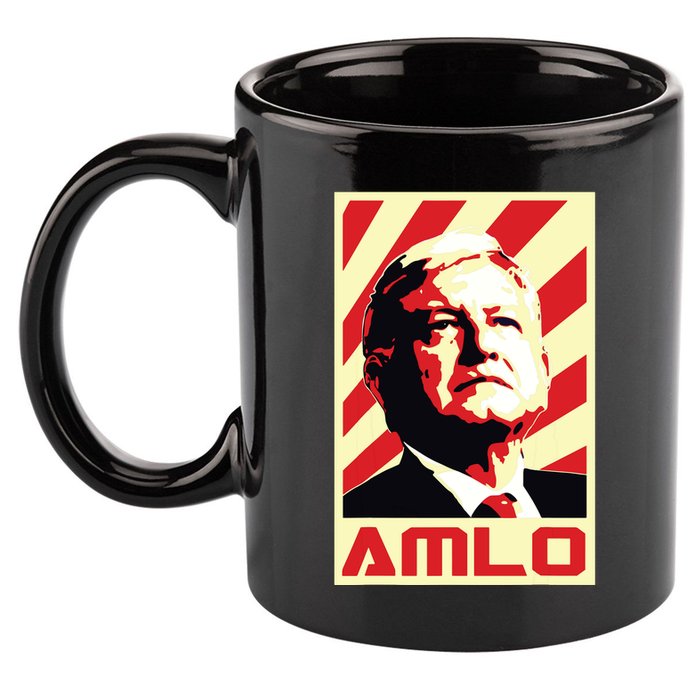 Amlo President Of Mexico Retro Propaganda 11oz C Handle Ceramic Mug