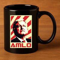 Amlo President Of Mexico Retro Propaganda 11oz C Handle Ceramic Mug