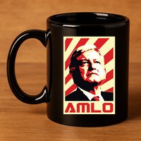 Amlo President Of Mexico Retro Propaganda 11oz C Handle Ceramic Mug