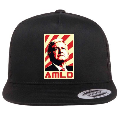 Amlo President Of Mexico Retro Propaganda Flatbill Hat