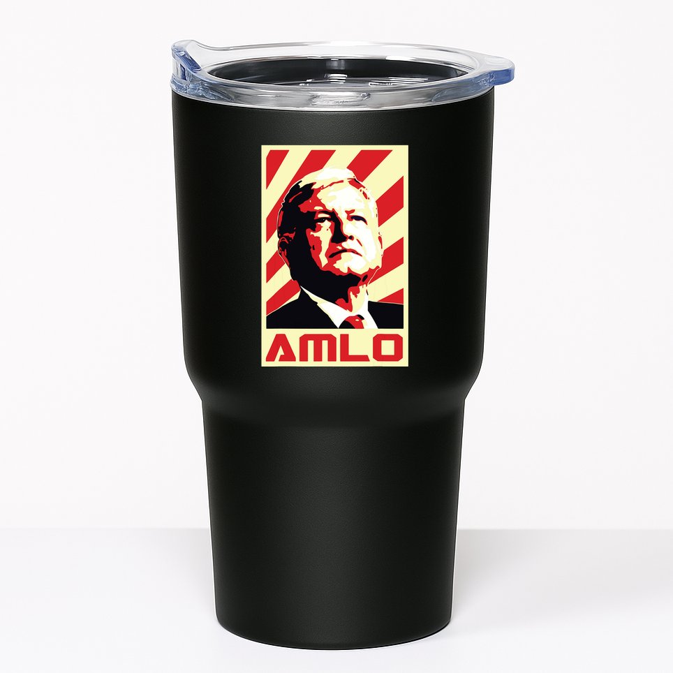 Amlo President Of Mexico Retro Propaganda Tumbler