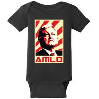 Amlo President Of Mexico Retro Propaganda Baby Bodysuit