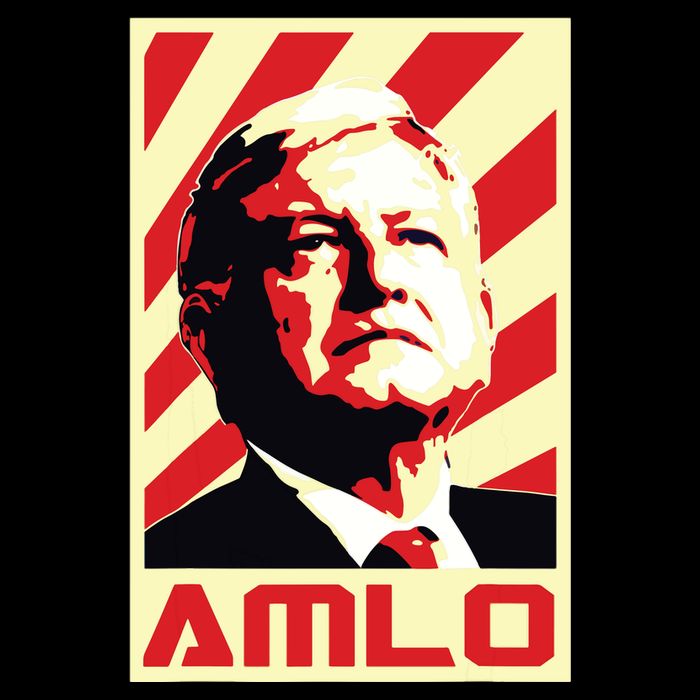 Amlo President Of Mexico Retro Propaganda Baby Bodysuit