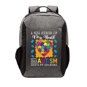 A Piece Of My Heart Has Autism My Grandma Gift Vector Backpack