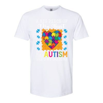 A Piece Of My Heart Has Autism My Grandma Gift Softstyle® CVC T-Shirt