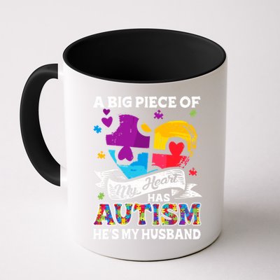A Piece Of My Heart Has Autism My Husband Great Gift Mug