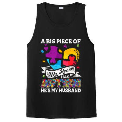 A Piece Of My Heart Has Autism My Husband Great Gift PosiCharge Competitor Tank