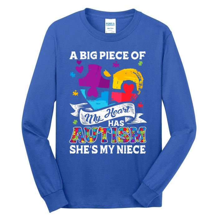 A Piece Of My Heart Has Autism My Niece Meaningful Gift Tall Long Sleeve T-Shirt