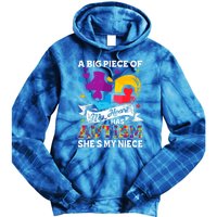 A Piece Of My Heart Has Autism My Niece Meaningful Gift Tie Dye Hoodie