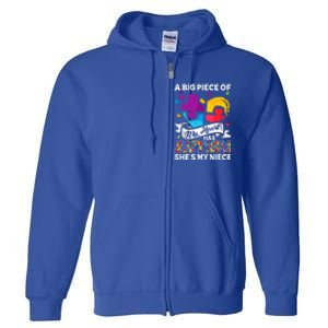 A Piece Of My Heart Has Autism My Niece Meaningful Gift Full Zip Hoodie