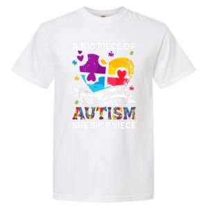 A Piece Of My Heart Has Autism My Niece Meaningful Gift Garment-Dyed Heavyweight T-Shirt