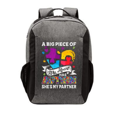 A Piece Of My Heart Has Autism My Partner Great Gift Vector Backpack