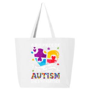 A Piece Of My Heart Has Autism My Partner Great Gift 25L Jumbo Tote