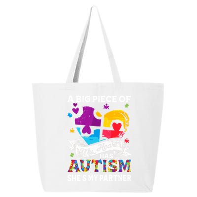 A Piece Of My Heart Has Autism My Partner Great Gift 25L Jumbo Tote