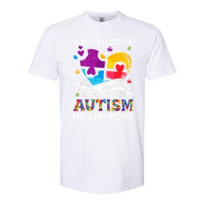 A Piece Of My Heart Has Autism My Pops Gift Softstyle CVC T-Shirt