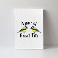 A Pair Of Great Tits Funny Bird Gift Canvas