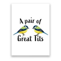 A Pair Of Great Tits Funny Bird Gift Poster