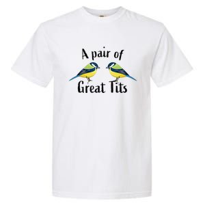 A Pair Of Great Tits Funny Bird Gift Garment-Dyed Heavyweight T-Shirt