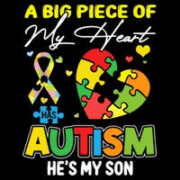 A Piece Of My Heart Has Autism My Son Gift Impact Tech Backpack