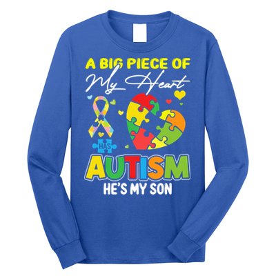 A Piece Of My Heart Has Autism My Son Gift Long Sleeve Shirt