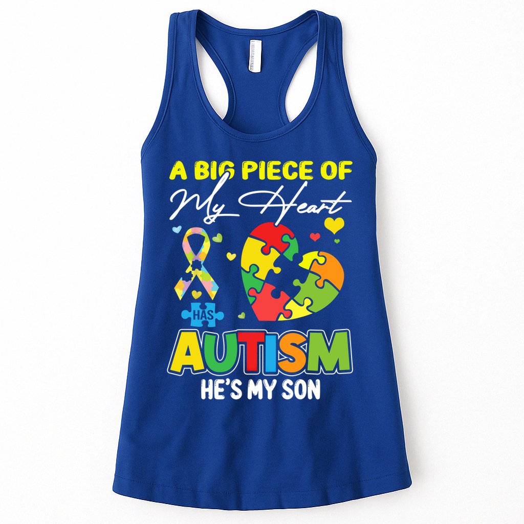 A Piece Of My Heart Has Autism My Son Gift Womens Tank Top