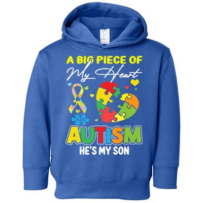 A Piece Of My Heart Has Autism My Son Gift Toddler Hoodie