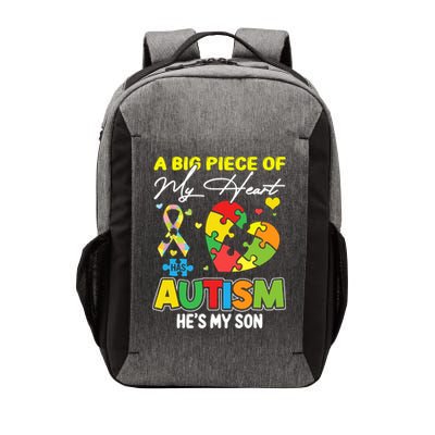 A Piece Of My Heart Has Autism My Son Gift Vector Backpack