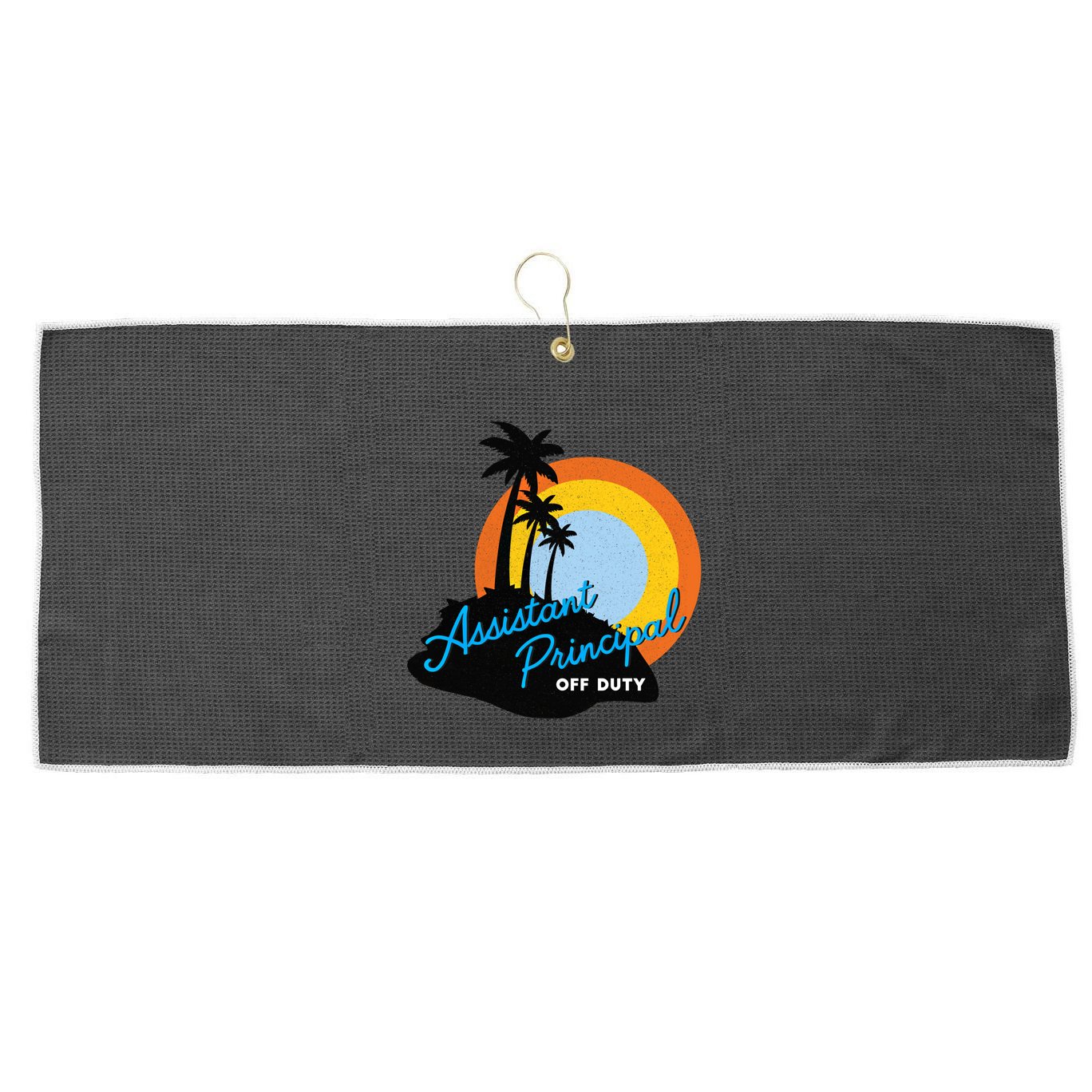 Assistant Principal Off Duty Gift Large Microfiber Waffle Golf Towel