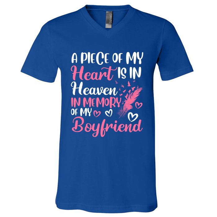 A Piece Of My Heart Is In Heaven In Memory Of Friend Great Gift V-Neck T-Shirt