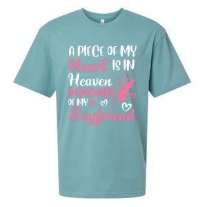 A Piece Of My Heart Is In Heaven In Memory Of Friend Great Gift Sueded Cloud Jersey T-Shirt