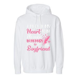 A Piece Of My Heart Is In Heaven In Memory Of Friend Great Gift Garment-Dyed Fleece Hoodie